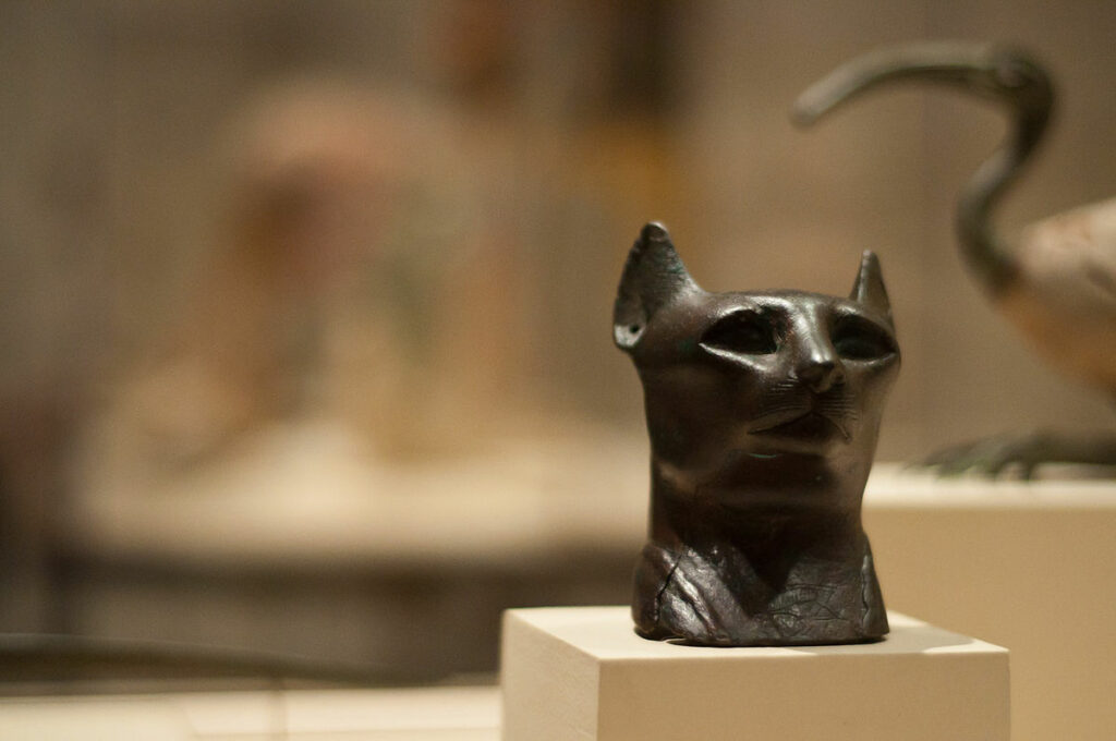Egyptian Bastet Cat Head Sculpture